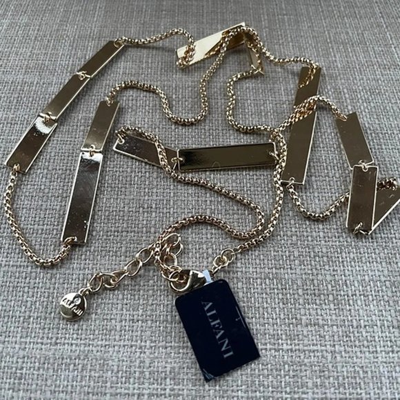 ALFANI Women Necklace Gold Tone Fashion Tablet LNG STN NK TOWER Jewelry - Picture 10 of 11